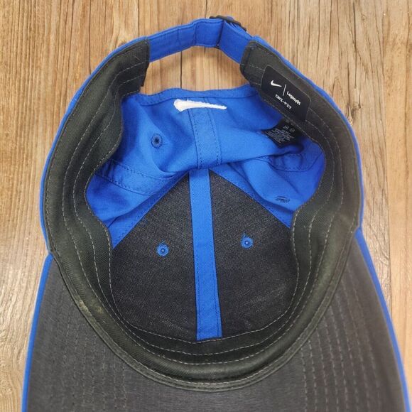 Nike Legacy91 Dri-Fit Strapback Hat Cap Blue Running Athletic Sports Swoosh Gym - Picture 9 of 12